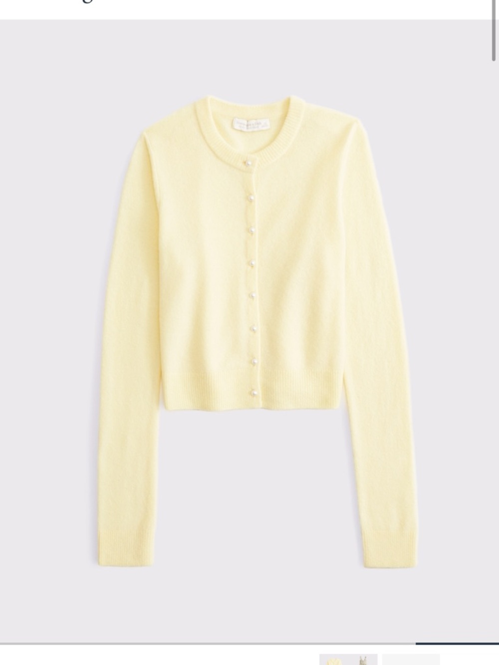 BESTSELLER Merino Wool Blend Shrunken Crew Cardigan 💛💛💛